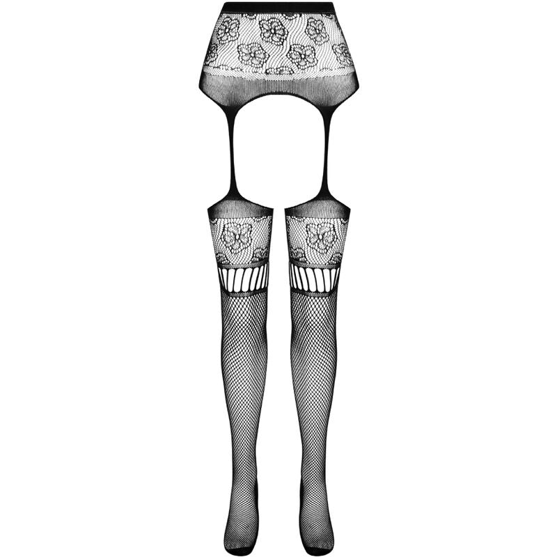 PASSION S030 TIGHTS WITH BLACK GARTER ONE SIZE