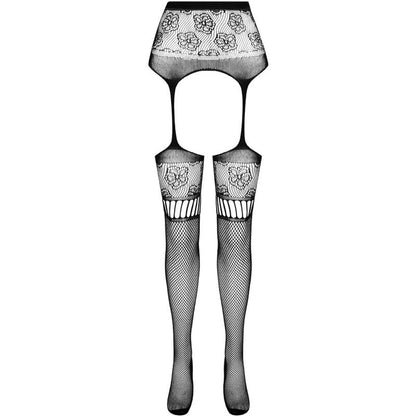 PASSION S030 TIGHTS WITH BLACK GARTER ONE SIZE