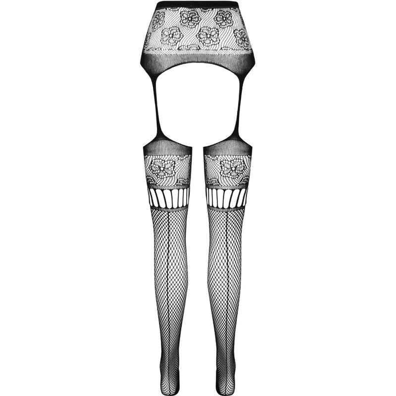 PASSION S030 TIGHTS WITH BLACK GARTER ONE SIZE