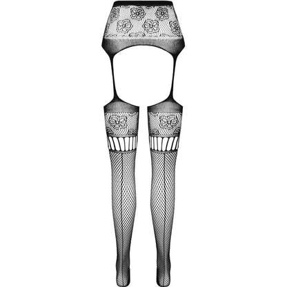 PASSION S030 TIGHTS WITH BLACK GARTER ONE SIZE