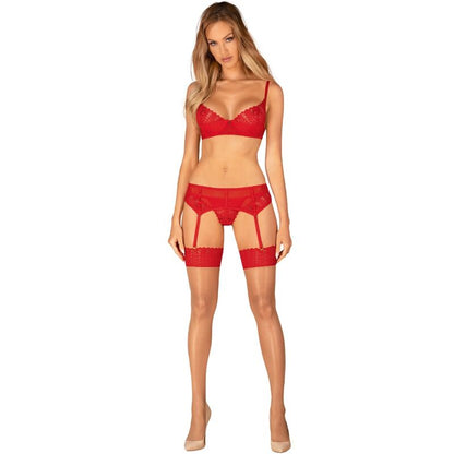 OBSESSIVE INGRIDIA STOCKINGS RED XS S