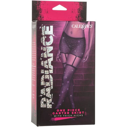 CALEXOTICS RADIANCE GARTER SKIRT THIGH HIGHS