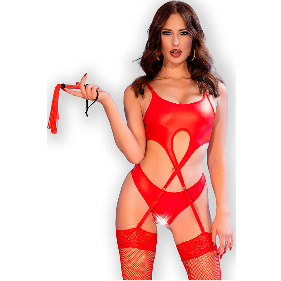 CHILIROSE CR 4625 SET FOUR PIECES CROTCHLESS RED S