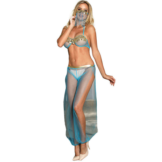 SUBBLIME INDIA STYLE BLUE LINGERIE SET L XL