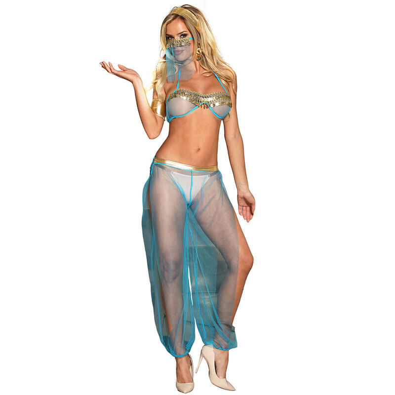 SUBBLIME INDIA STYLE BLUE LINGERIE SET L XL