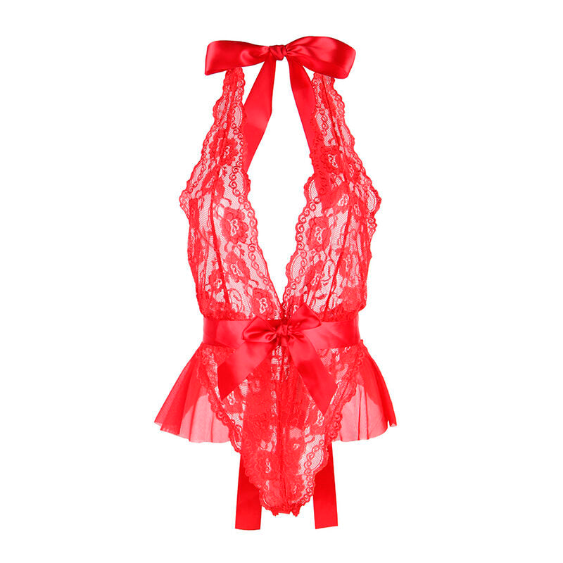 SUBBLIME 953973 SEXY BODY WITH RUFFLES BELT RED S M