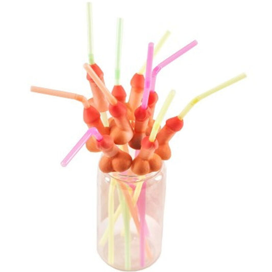 DIABLO PICANTE BAG OF 10 NATURAL PENIS STRAWS