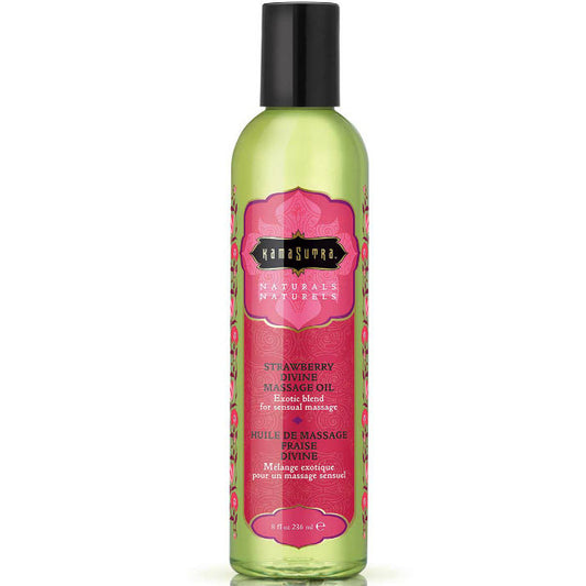 KAMASUTRA NATURALS DIVINE STRAWBERRY MASSAGE OIL 236ML