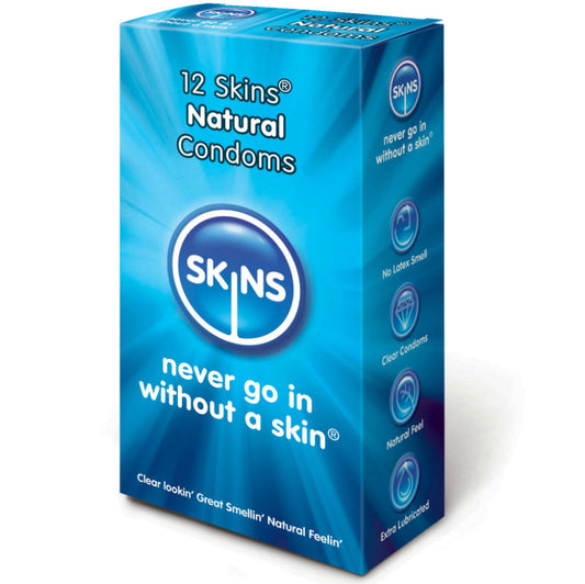 SKINS CONDOM NATURAL PACK 12