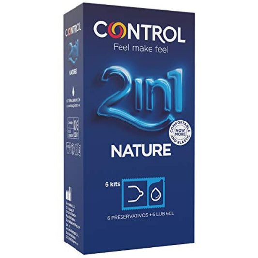 CONTROL DUO NATURA 2 1 PRESERVATIVE GEL 6 UNITS