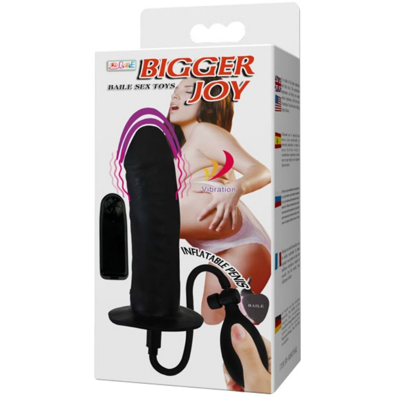 BAILE BIGGER JOY INFLATABLE PENIS WITH VIBRATION 16 CM