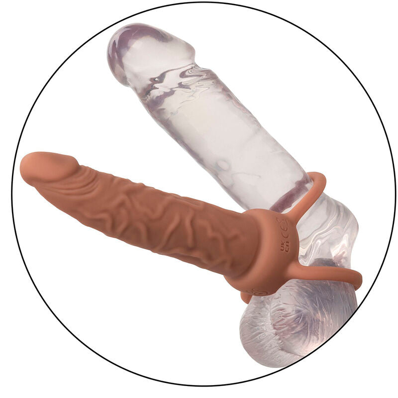 CALEXOTICS PERFORMANCE MAXX RECHARGABLE DUAL PENETRATOR BROWN SKIN