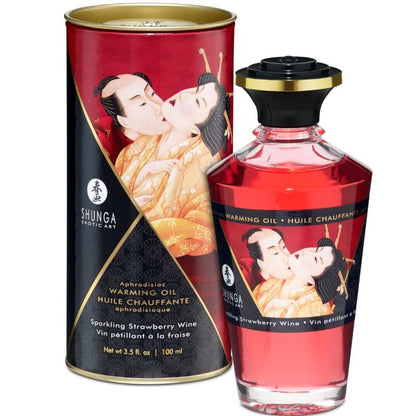 SHUNGA STRAWBERRIES AND CAVA HEAT EFFECT MASSAGE OIL 100 ML