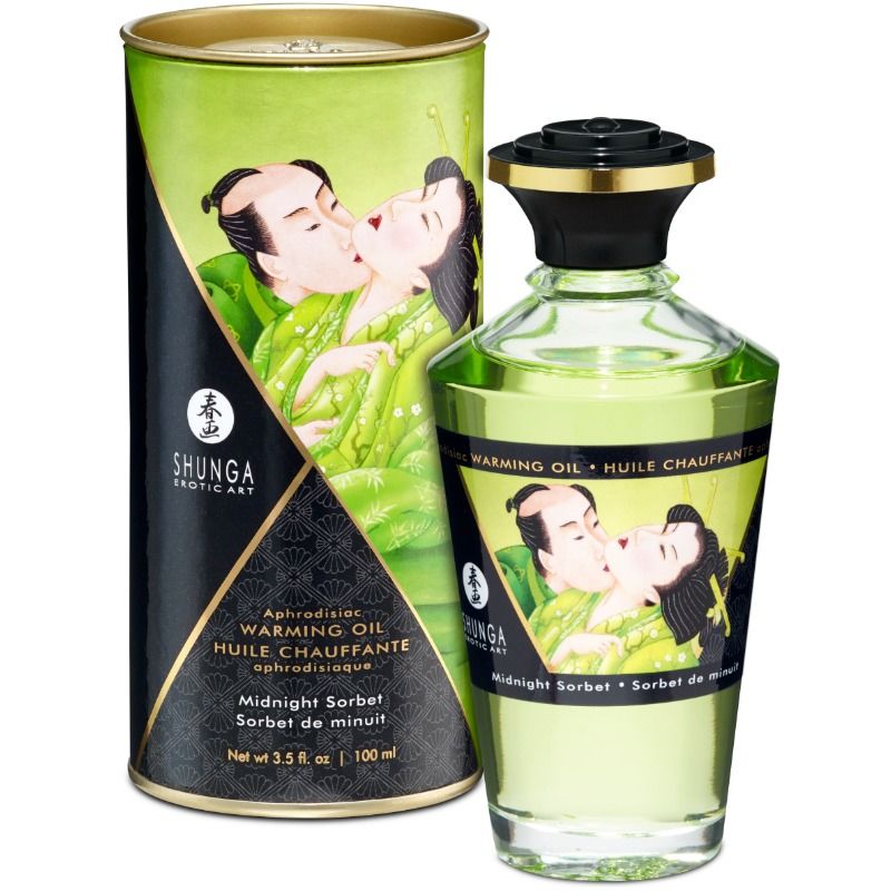 SHUNGA MASSAGE OIL WITH HEAT EFFECT MIDNIGHT SORBT FLAVOR 100 ML