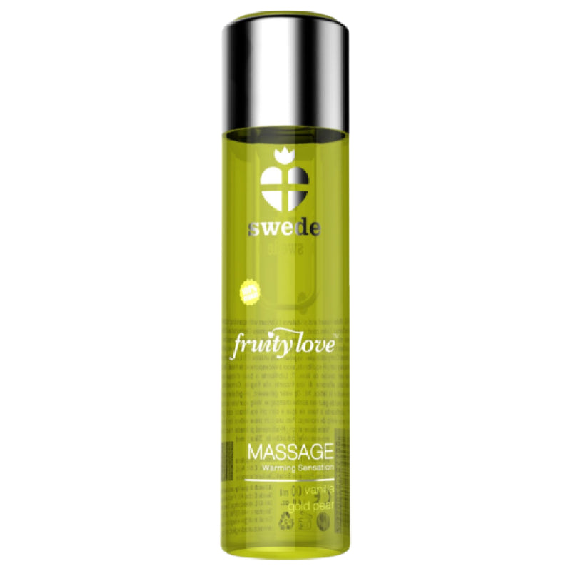 SWEDE FRUITY LOVE WARMING EFFECT MASSAGE OIL VANILLA AND GOLD PEAR 120 ML