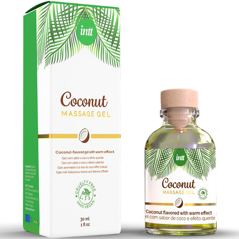 INTT VEGAN MASSAGE GEL WITH COCONUT FLAVOR AND HEATING EFFECT