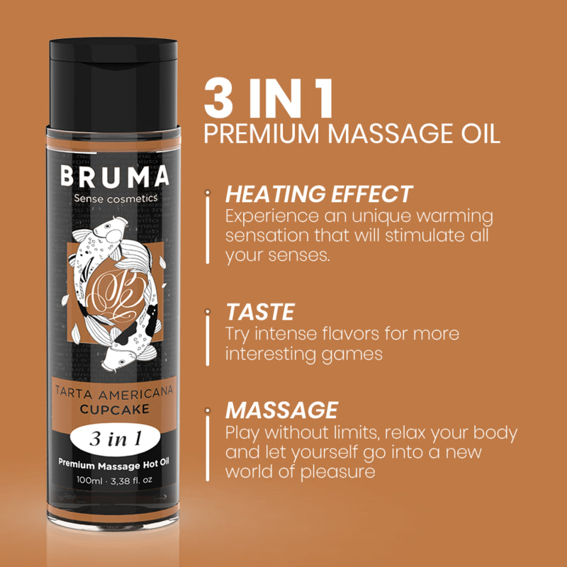 BRUMA PREMIUM MASSAGE HOT OIL CUPCAKE 3 IN 1 100 ML