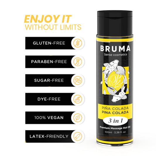 BRUMA PREMIUM MASSAGE HOT OIL PINA COLADA 3 IN 1 100 ML