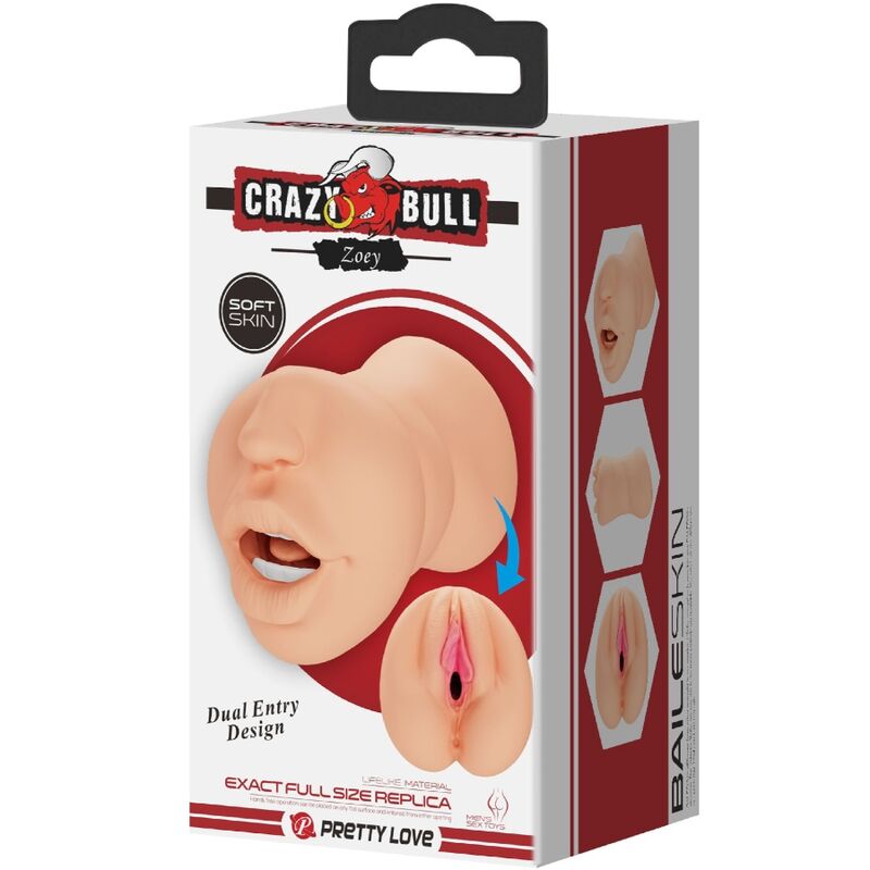 CRAZY BULL ZOEY VAGINA SHAPED MASTUBADOR DUAL ENTRY