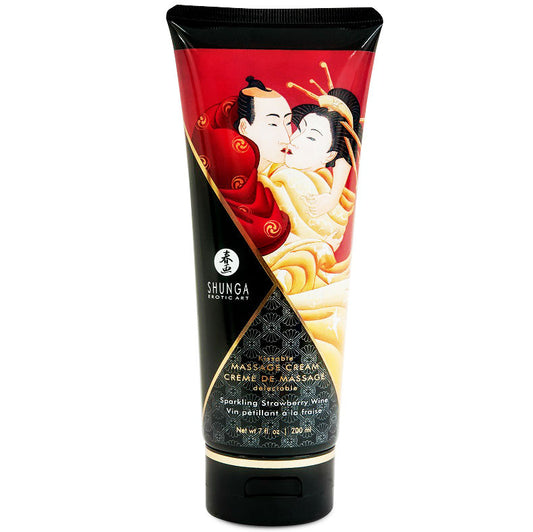 SHUNGA STRAWBERRY AND CAVA MASSAGE CREAM 200 ML