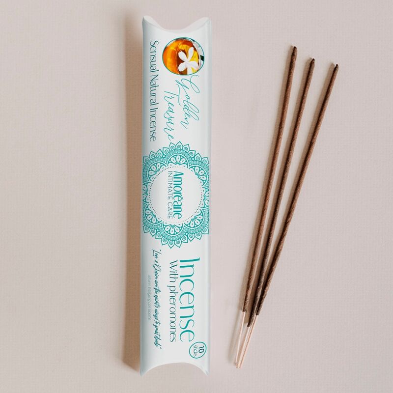 AMOREANE GOLDEN TREASURE INCENSE WITH PHEROMONES JASMINE AROMA