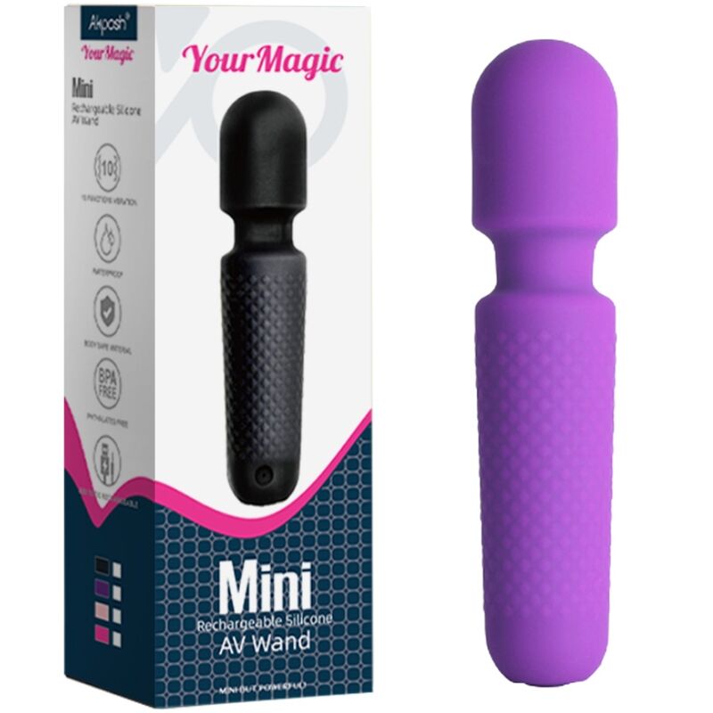 ARMONY YOUR MAGIC MASSAGER VIBRATOR RECHARGEABLE 10 VIBRATIONS WAND DOTS PURPLE