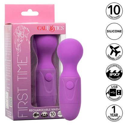 CALEXOTICS FIRST TIME RECHARGEABLE MASSAGER 10 VIBRATIONS PURPLE