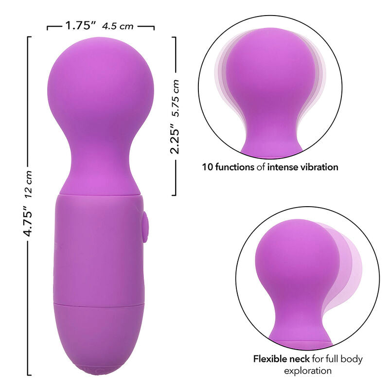 CALEXOTICS FIRST TIME RECHARGEABLE MASSAGER 10 VIBRATIONS PURPLE