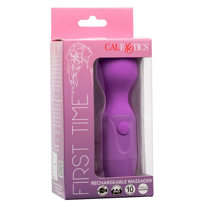 CALEXOTICS FIRST TIME RECHARGEABLE MASSAGER 10 VIBRATIONS PURPLE