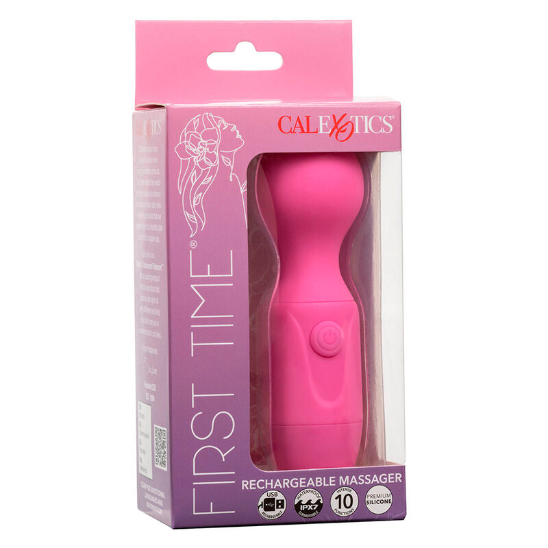 CALEXOTICS FIRST TIME RECHARGEABLE MASSAGER 10 VIBRATIONS PINK