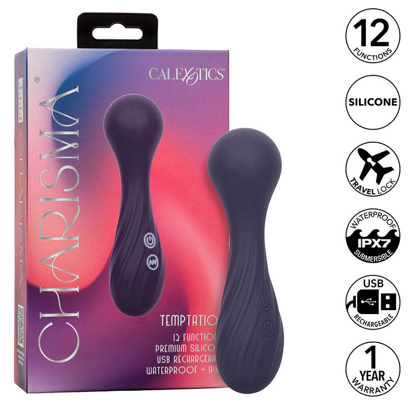 CALEXOTICS CHARISMA TEMPTATION MASSAGER 12 FUNCTIONS PURPLE