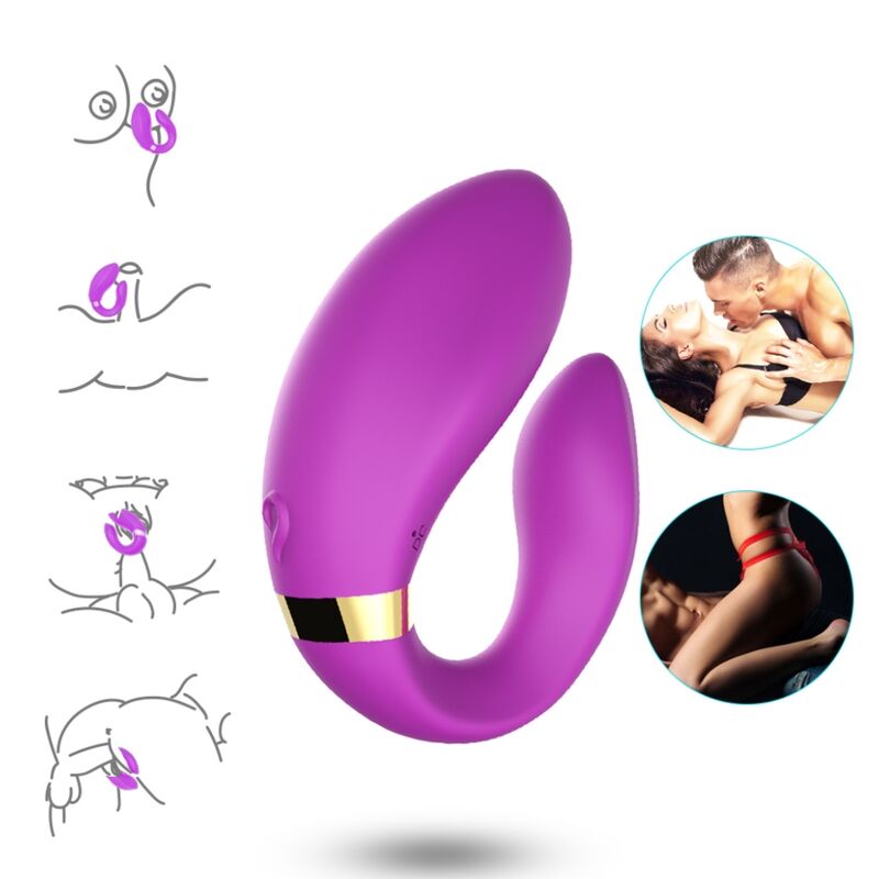 ARMONY CRESCENT VIBRATOR FOR COUPLES REMOTE CONTROL PURPLE