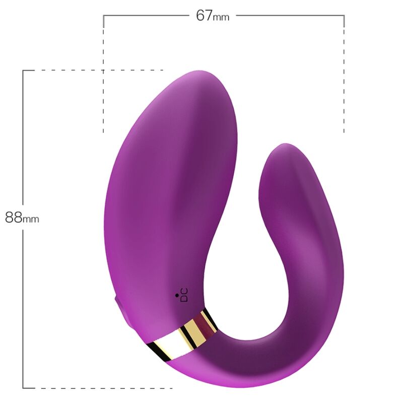 ARMONY CRESCENT VIBRATOR FOR COUPLES REMOTE CONTROL PURPLE