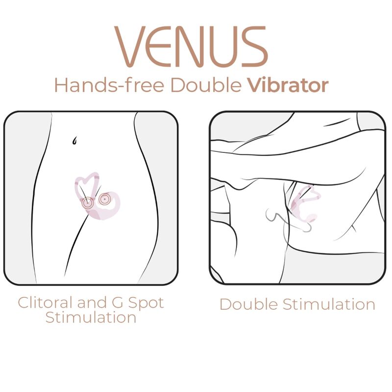 ADRIEN LASTIC VENUS DOUBLE CLITORIS G SPOT STIMULATOR FREE APP PINK