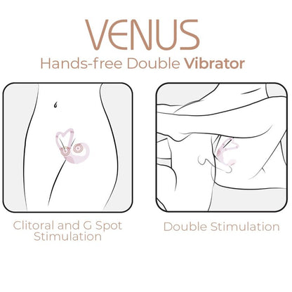 ADRIEN LASTIC VENUS DOUBLE CLITORIS G SPOT STIMULATOR FREE APP PINK