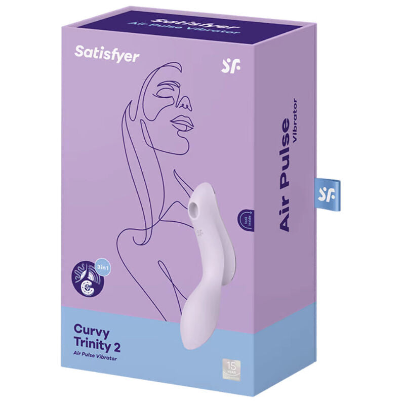 SATISFYER CURVY TRINITY 2 AIR PULSE VIBRATOR PURPLE