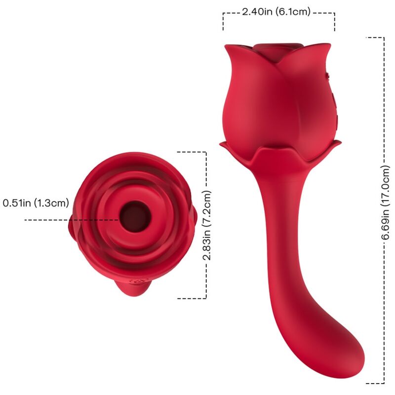 ARMONY ROSELOVER LICKING VIBRATING CLIT STIMULATOR RED