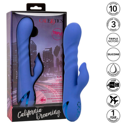 CALEXOTICS LA LOVE VIBRATOR SUCKER BLUE BY CALIFORNIA DREAMING