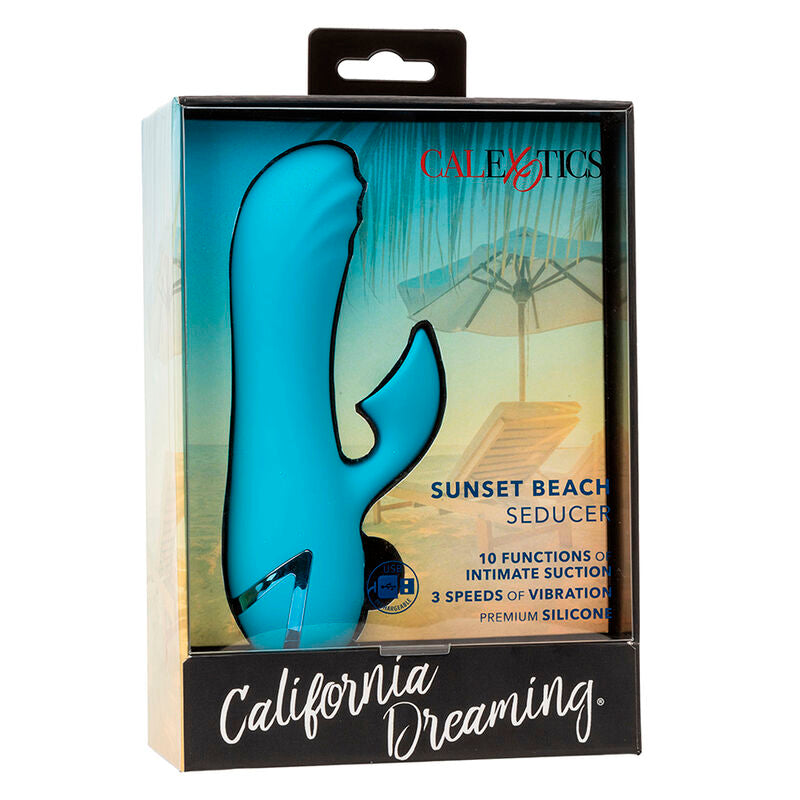 CALEXOTICS SUNSET BEACH SEDUCER VIBRATOR STIMULATOR 10 FUNCTIONS BLUE