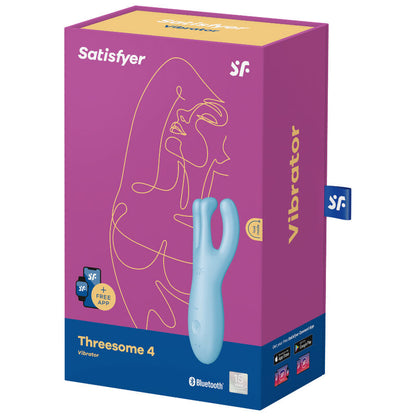 SATISFYER THREESOME 4 VIBRATOR APP BLUE