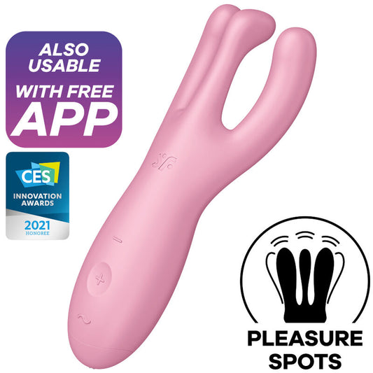 SATISFYER THREESOME 4 VIBRATOR APP PINK