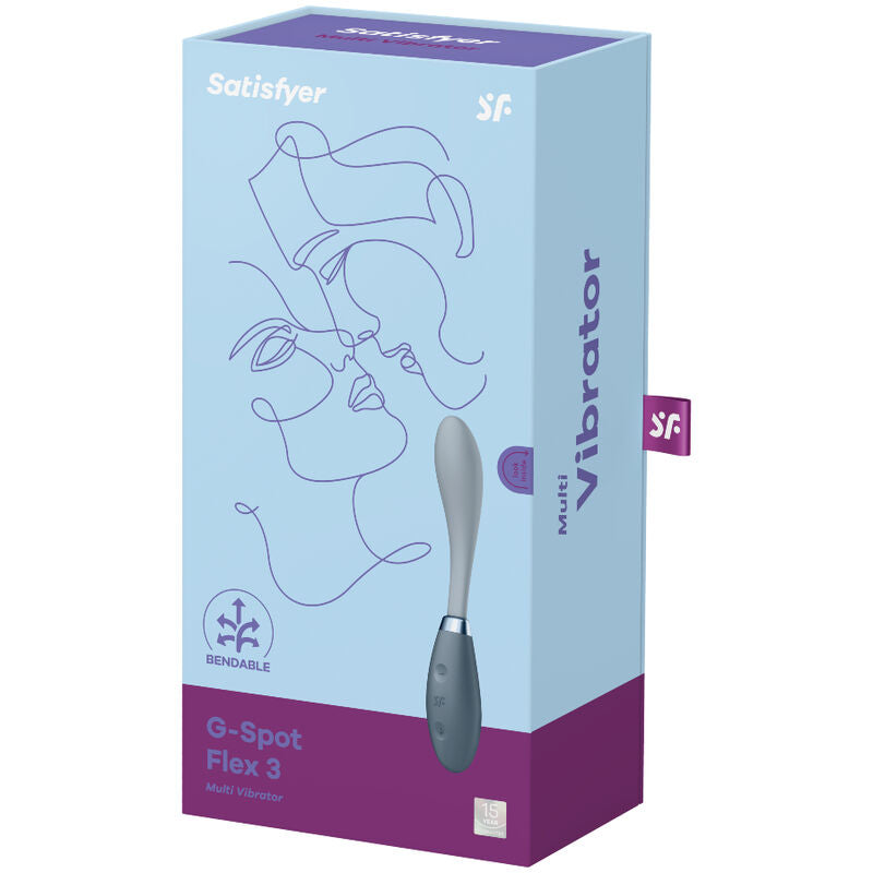 SATISFYER G SPOT FLEX 3 MULTI VIBRATOR GREY