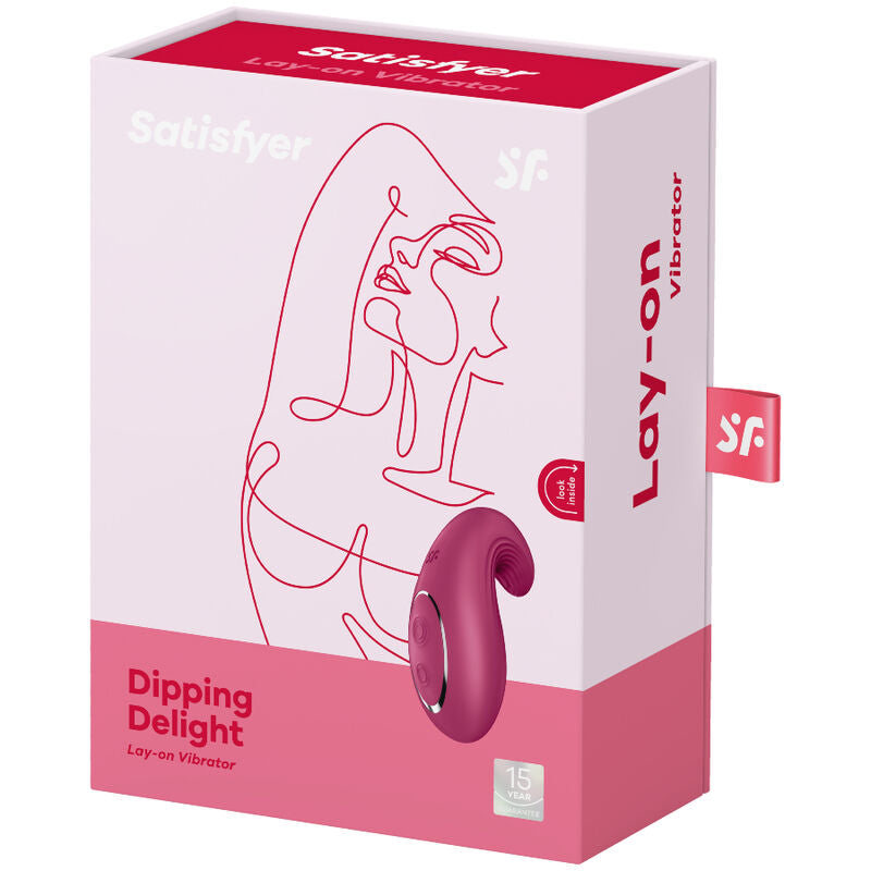 SATISFYER DIPPING DELIGHT LAY ON VIBRATOR RED