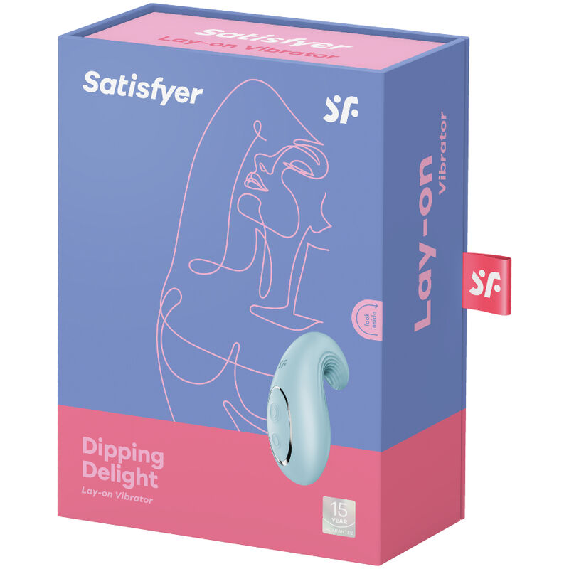 SATISFYER DIPPING DELIGHT LAY ON VIBRATOR BLUE