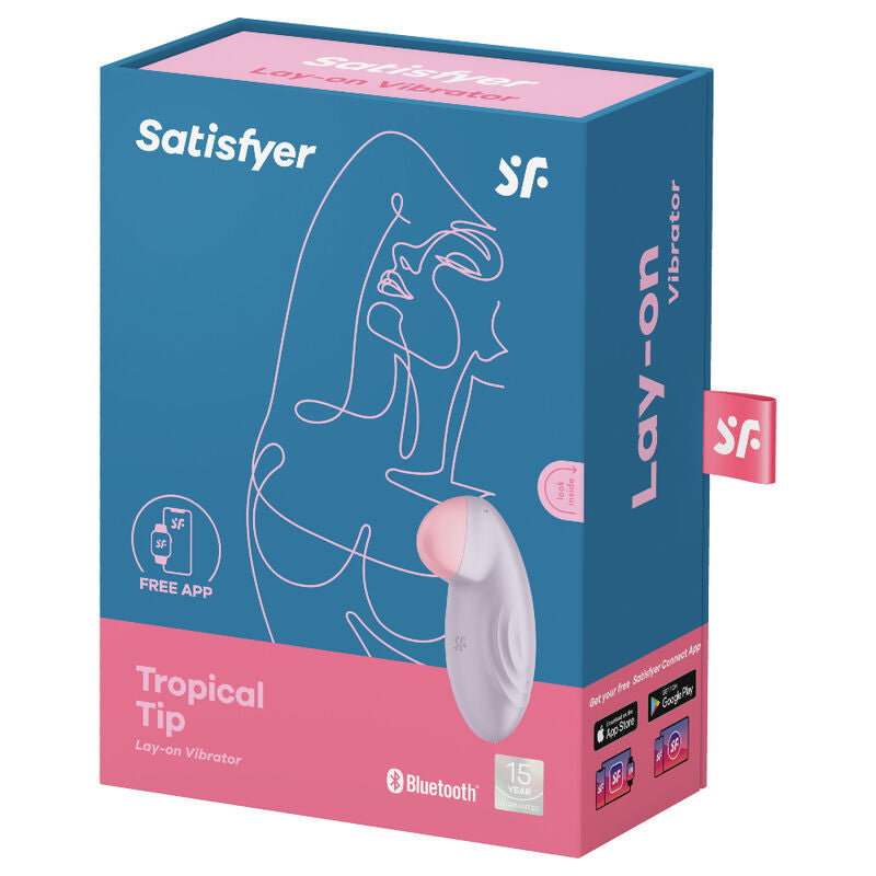 SATISFYER TROPICAL TIP LAY ON VIBRATOR LILAC