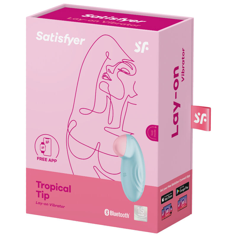 SATISFYER TROPICAL TIP LAY ON VIBRATOR BLUE