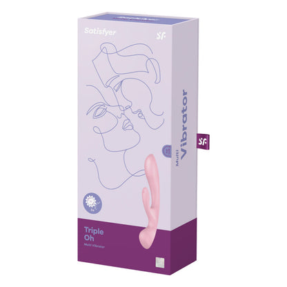 SATISFYER TRIPLE OH HYBRID VIBRATION PINK