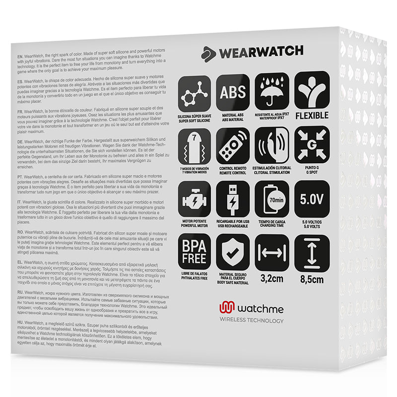 WEARWATCH WATCHME DUAL TECHNOLOGY VIBRATOR FUCHSIA AZABACHE