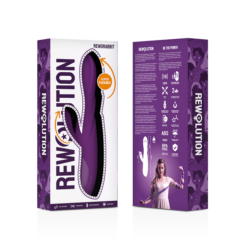 REWOLUTION REWORABBIT FLEXIBLE VIBRATOR WITH RABBIT