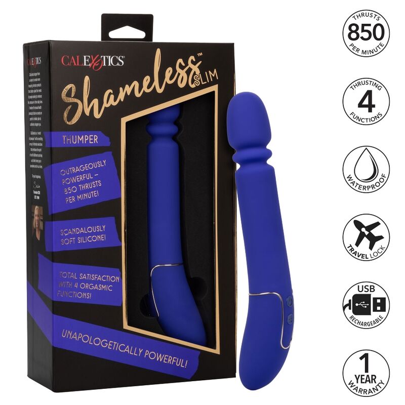 CALEXOTICS SHAMELESS SLIM THUMPER BLUE